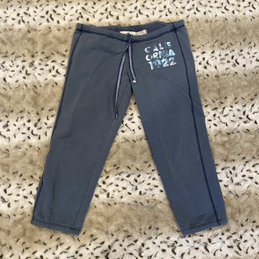 Vintage Hollister Cropped Sweatpants Spell Out Size Small‎  Y2K